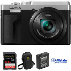 Panasonic Lumix DCZS80 Digital Camera Deluxe Kit (Silver)