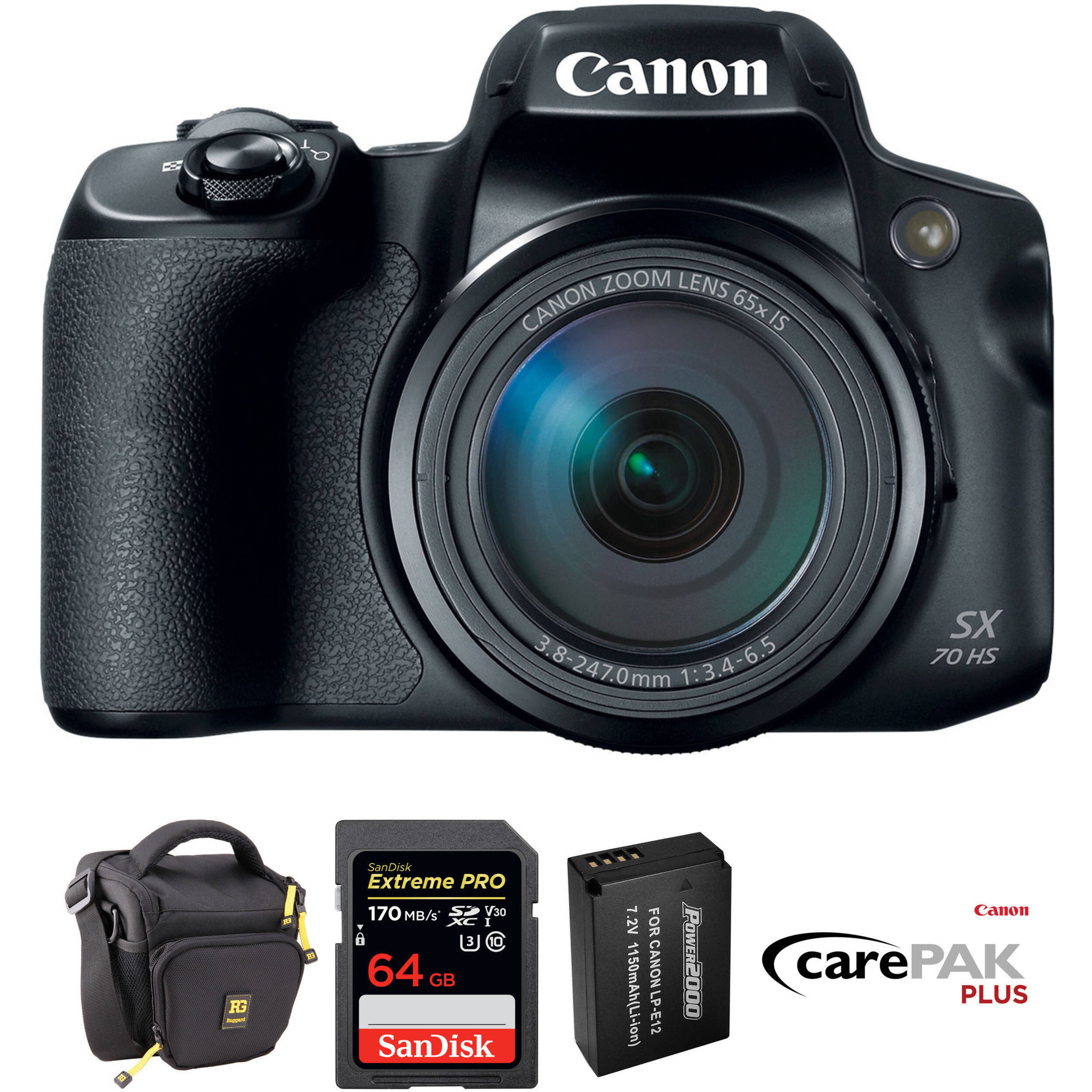 Canon PowerShot SX70 HS Digital Camera Deluxe Kit