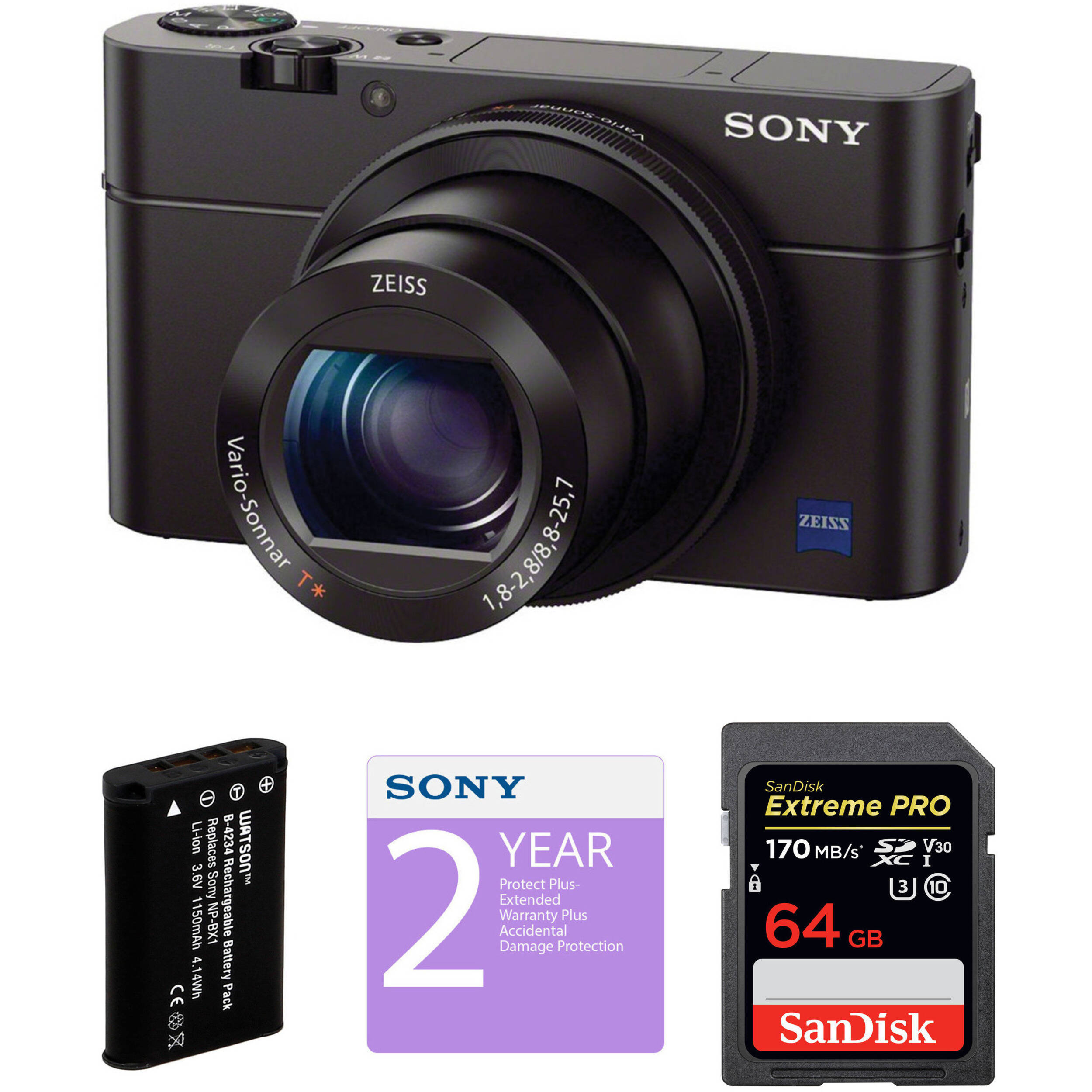 Sony Cyber-shot DSC-RX100 III Digital Camera Deluxe Kit