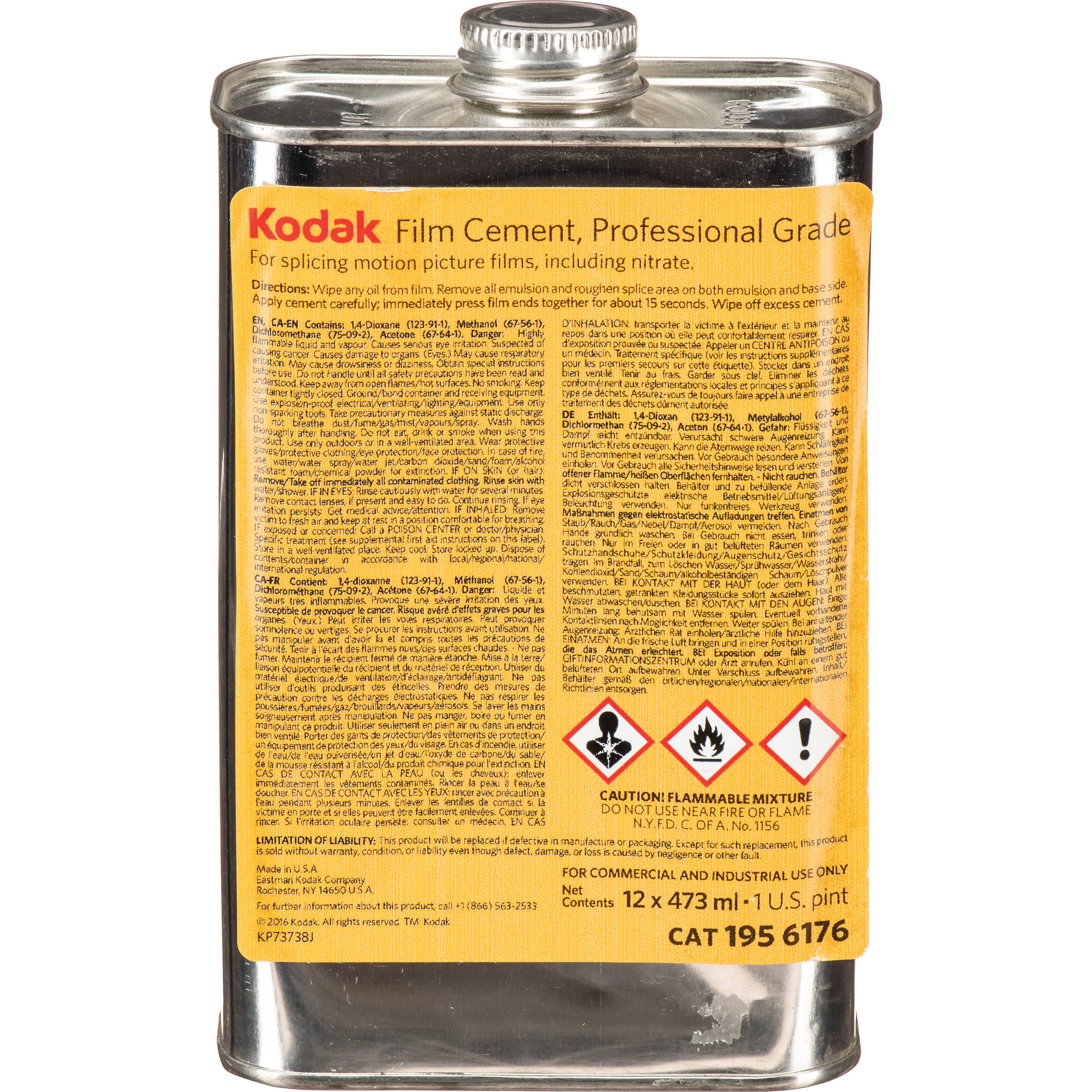Kodak Professional Film Cement (16 oz)
