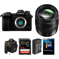 Panasonic Lumix G9 Mirrorless Camera with 12-35mm Lens and Accessories Kit