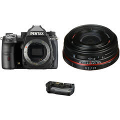 Pentax K-3 Mark III DSLR Camera with 21mm Lens and Battery Grip Kit (Black)