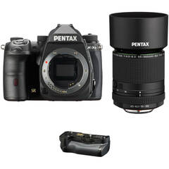 Pentax K-3 Mark III DSLR Camera with 55-300mm Lens and Battery Grip Kit (Black)