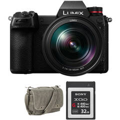 Panasonic Lumix S1 Mirrorless Camera with 24-105mm Lens and Accessories Kit