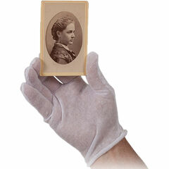 Archival Methods Medium-Weight Bleached Cotton Inspection Gloves (Large, 12-Pack)