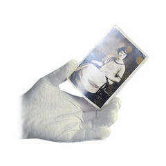 Archival Methods Medium-Weight Bleached Cotton Inspection Gloves (Small, 12-Pack)