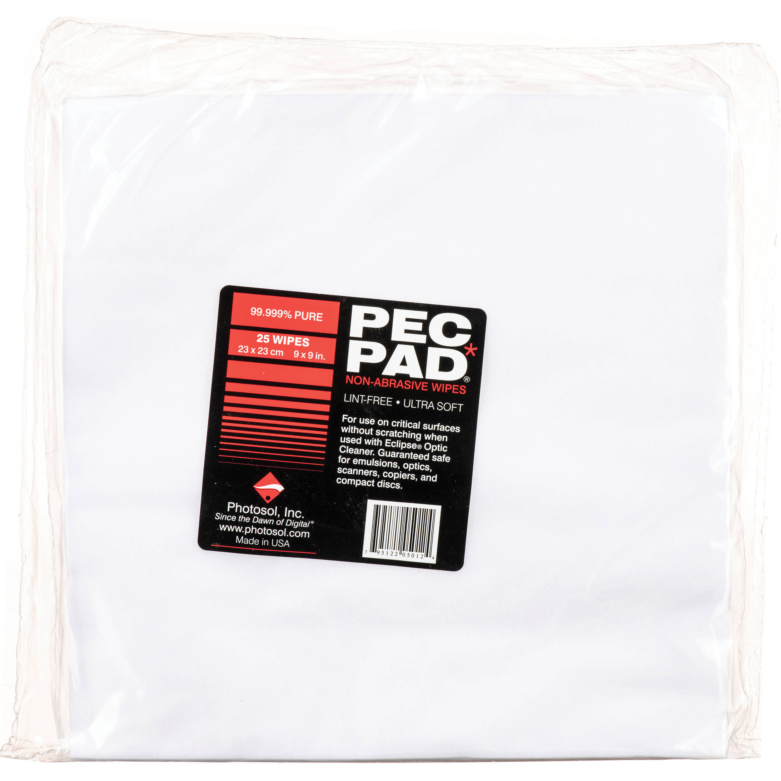 Photographic Solutions Pec-Pad Photo Wipes - 9x9 (25 Pack)