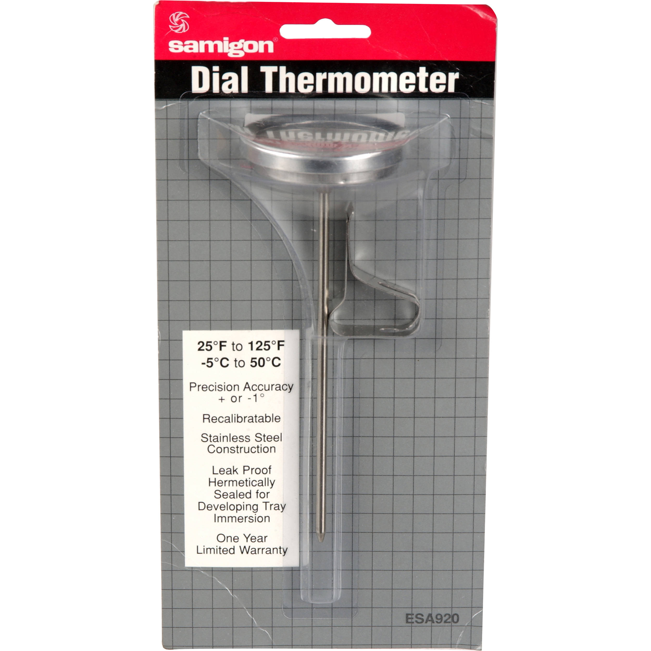 Samigon Stainless Steel Dial Thermometer (1-3/4)