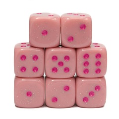 Set of 8d6 pips 18mm - Faerie Dust