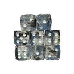 Set of 8d6 pips 18mm - Diffusion Starlight