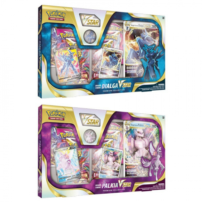 Origin Forme Dialga VSTAR and Origin Forme Palkia VSTAR Premium Collection Set of 2