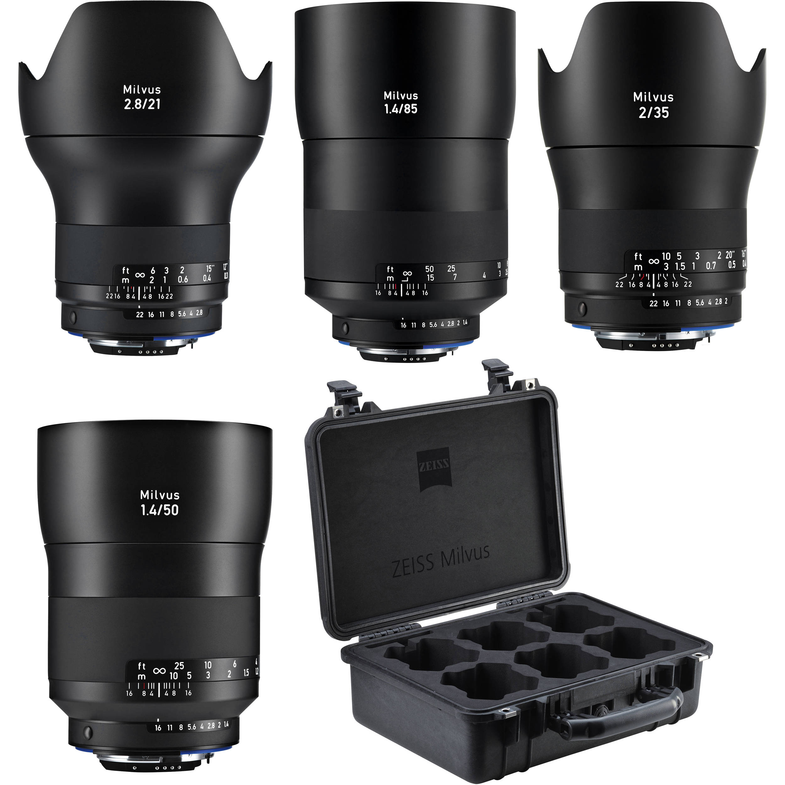 ZEISS Milvus ZF.2 4-Lens Bundle for Nikon F