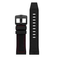 Luminox - Black Nylon over Black Rubber Strap with Red Stitching (ICE-SAR Series) - 24mm
