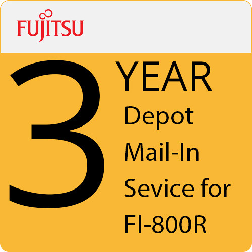 Fujitsu 3-Year Depot Warranty for fi-800R Scanner