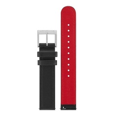 Mondaine - Black Genuine Leather Strap with Red Interior 16mm - FEM.3116.21Q.3.K