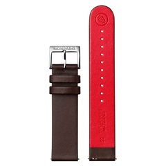 Mondaine - Dark Brown Vegan Grape Leather Watch Strap 20mm - Polished Buckle - FG3120.70Q