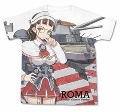 Kantai Collection -Kan Colle- Roma Full Graphic T-shirt / WHITE - XL