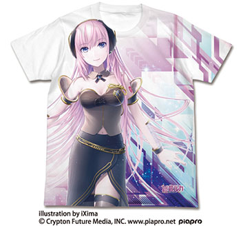 Megurine Luka V4X Full Graphic T-shirt / WHITE - XL