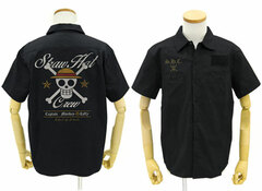 ONE PIECE - Straw Hat Crew Embroidered Work Shirt / BLACK - M
