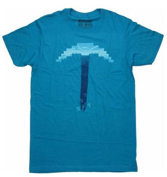 Minecraft T-shirt Pickaxe / TURQUISE - S