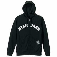 Non Non Biyori - Nyanpasu Tenjiku Cotton Hoodie / BLACK - L