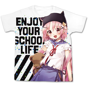 School-Live! - Yuki Full Graphic T-shirt / WHITE - M