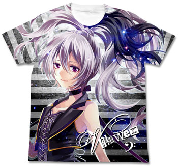 v flower Full Graphic T-shirt ? WHITE - M