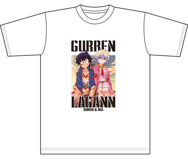 Gurren Lagann Big Silhouette T-shirt Simon & Nia