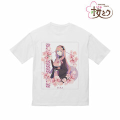 Sakura Miku New Illustration Megurine Luka Art by kuro BIG Silhouette T-shirt Unisex L
