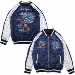 Yu-Gi-Oh! Duel Monsters Blue-Eyes Ultimate Dragon VS Kuriboh (Detonate) Embroidery Sukajan Jacket / -M