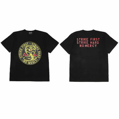 Cobra Kai BIG CIRCLE SNAKE LOGO T-shirt (BLACK) M-SIZE