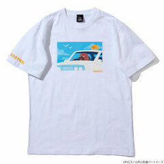 Odd Taxi Illustration T-shirt & Sticker Set Odokawa White L