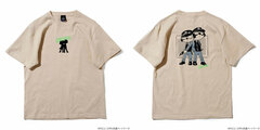 Odd Taxi Illustration T-shirt & Sticker Set Daimon Brothers Sand Beige L