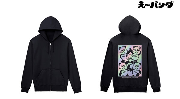 A Panda Group Hologram Zip Hoodie Ladies L