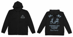 Yuru Camp Rin Shima's Scooter Thin Dry Hoodie /BLACK-S