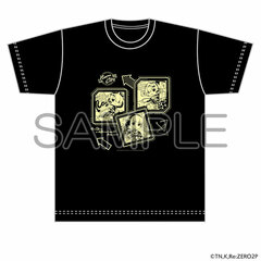 Re:ZERO -Starting Life in Another World- T-shirt Emilia & Ram & Rem -Neon City Ver.- (L Size)