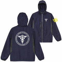 PSYCHO-PASS 3 Public Safety Bureau Micro Rip-stop Zip Hoodie /NAVY-XL