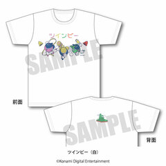 Up Up Down Down Left Right Left Right BA 35th Anniversary T-shirt (Retro Pop) TwinBee White XL