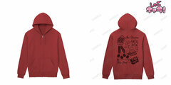 Shugo-chara! Amu Hinamori Ani-Sketch Back Print Zip Hoodie Ladies' XL