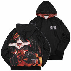 COSPA DEPOT Exclusive Date A Live [Nightmare] Kurumi Tokisaki Full Graphic Raised Fabric Lining Hoodie /M