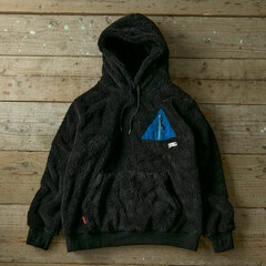 Yuru Camp WILDERNESS EXPERIENCE Collaboration Tent Pocket Boa Hoodie M Black