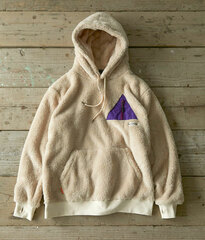 Yuru Camp WILDERNESS EXPERIENCE Collaboration Tent Pocket Boa Hoodie XL Beige