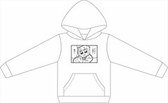 Pop Team Epic White Hoodie (Wakuchin 2-kaime Kanryou) L