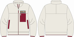 Yuru Camp Mt. Fuji Logo Boa Jacket L Natural