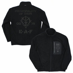 Mobile Suit Gundam Zeon E. A. F. Fleece Jacket /BLACK-XL