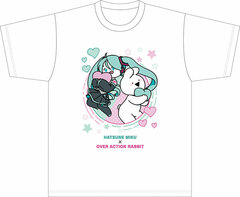 Hatsune Miku Series T-shirt Over Action Rabbit Collaboration