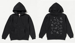 Monster Hunter Rise Line Art Hoodie GoroGoro Palico L
