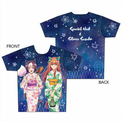 Umamusume Pretty Derby Season 2 New Illustration Full Graphic T-shirt / Special Week & Silence Suzuka ver. L