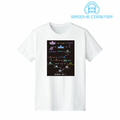 Groove Coaster Successive Generations Logo Print T-shirt ver. White Ladies' XXL