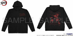 Demon Slayer: Kimetsu no Yaiba Kyojuro Rengoku Thin Dry Hoodie /BLACK-S